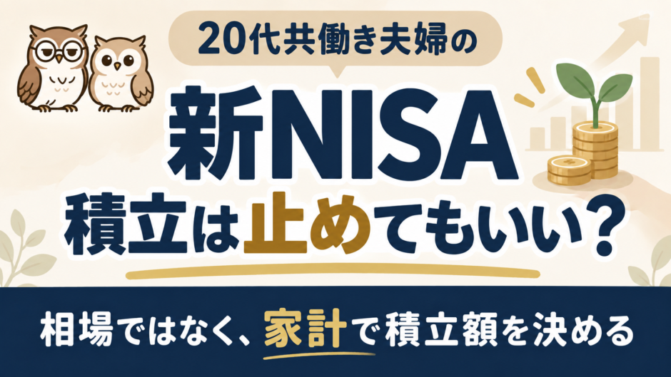 新NISAの積立を止めるか家計を基準に考える記事のアイキャッチ