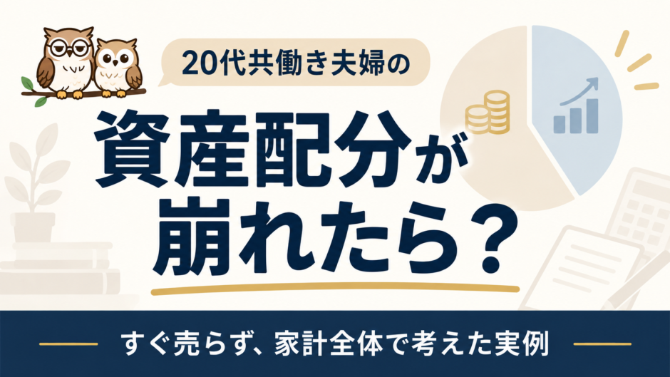 20代共働き夫婦の資産配分が崩れたらどうするかを考える記事のアイキャッチ